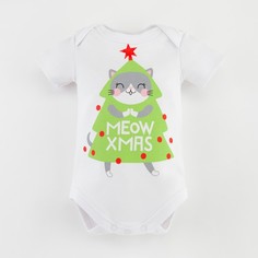 Боди детское Крошка Я Merry Christmas, Белый, 86