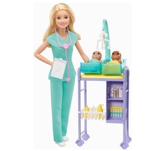 Набор игровой Barbie Кем быть Детский доктор Блондинка GKH23