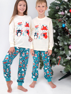 Пижама детская HappyFox HFLUNNG833, молочный, 110