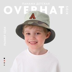 Панама детская Overhat kids Пирамидка, зеленый, 52-54