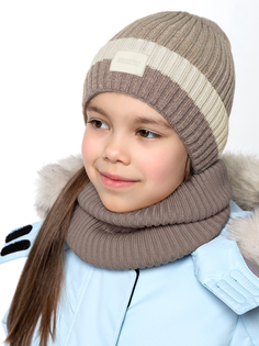 Комплект детский NIKASTYLE 12з16524, коричневый; белый, 50-54