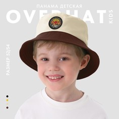 Панама детская Overhat kids Пирамидка, Коричневый,Бежевый, 52-54