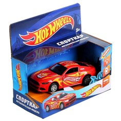 Машина металлическая «Hot Wheels спорткар» 12 см, открываются двери, инерция, световые и з Технопарк