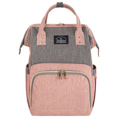 Рюкзак для мамы Brauberg MOMMY с ковриком, серый/бордовый, 40x26x17 см, 270821