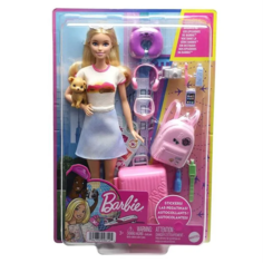 Кукла Barbie и Аксессуары, Дорожный набор со Щенком HJY18