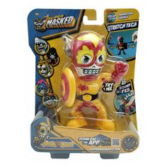 Фигурка-тянучка Supermasked супергерой Captain Nuget со звуком No Brand