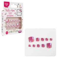 Накладные ногти для педикюра Lukky Нэйл-Арт наб Pedicure style 10 Lilac Pearl