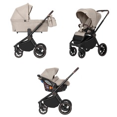 Коляска 3 в 1 Carrello Epica CRL-8511/1 Almond Beige 2023 с большим колесом