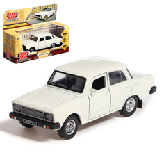 Машинка игрушечная технопарк москвич 2140sl, металлическая, инерционна, 12,5 см, белый