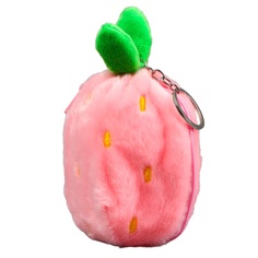 Мягкая игрушка Зайка-клубника на брелоке, 11 см No Brand
