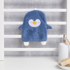 LoveLife Полотенце для рук LoveLife "Пингвин", цв. синий, 25х21 см, 100% пэ, микрофибра 28
