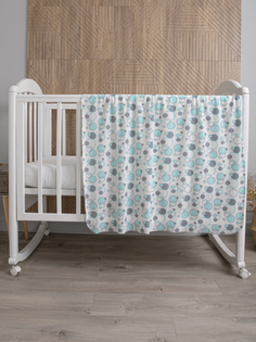 Плед флисовый Baby Nice Круги мятный 100х140