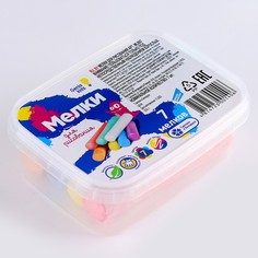 Мелки для рисования GENIO KIDS 7 разноцветных толстых мелков