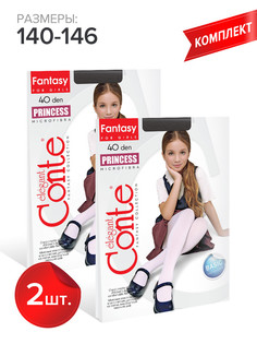 Колготки детские Conte Kids PRINCESS 40, nero, 140-146