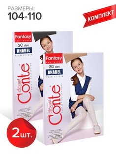 Колготки детские Conte Kids ANABEL, natural,nero, 104-110