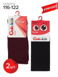 Колготки детские Conte Kids TIP-TOP, бордовый,черный, 116-122
