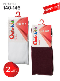 Колготки детские Conte Kids TIP-TOP, белый,бордовый, 140-146