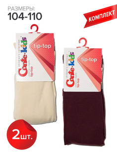Колготки детские Conte Kids TIP-TOP, бежевый,бордовый, 104-110