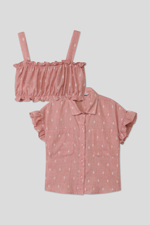 Блузка детская Mayoral 6105, розовый, 8 лет