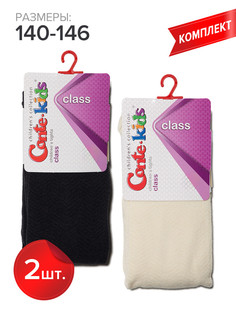Колготки детские Conte Kids CLASS 7С-31СП, графит,бежевый, 140-146