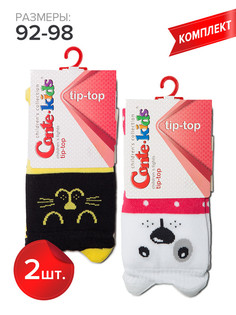 Колготки детские Conte Kids TIP-TOP 17С-60СП, желтый (446),серый-малиновый (445), 92-98