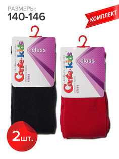 Колготки детские Conte Kids CLASS 7С-31СП, графит,бордо, 140-146