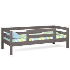 Кровать детская односпальная Вектор 80х190 ортопедическая, Мечта серый