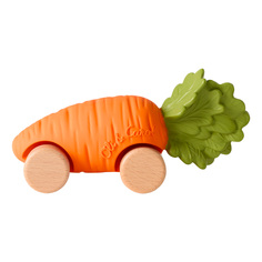 Машинка прорезыватель для зубов OLI&CAROL Cathy the Carrot на деревянных колесах