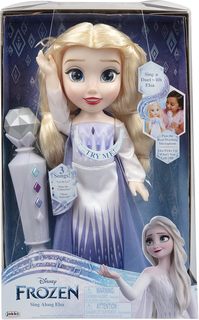 Кукла Frozen Эльза музыкальная с микрофоном из мультфильма Холодное сердце высота 35 см
