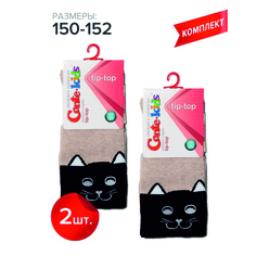 Колготки детские Conte Kids TIP-TOP, черный-бежевый, 150-152