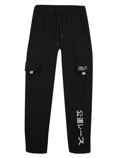 Брюки текстильные утепленные флисом для мальчиков PlayToday, черный, 176