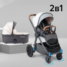 Коляска трансформер 2 в 1 MOMMER PRO (beige) Happy Baby