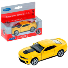 Машинка Welly Chevrolet Camaro ZL1 1:34-39 желтая 43667