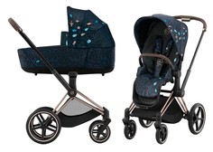 Коляска 2 в 1 Cybex PRIAM IV FE Jewels of Nature шасси Rosegold 521002337