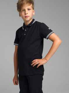 Поло детское School by PlayToday 22217044, черный, 164