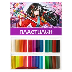 Пластилин Луч Аниме сиреневый 24цв 480г