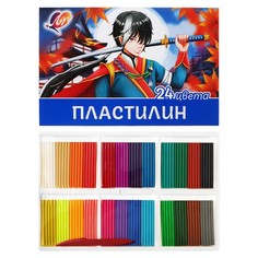 Пластилин Луч Аниме синий 24цв 480г