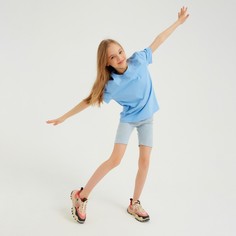 Футболка детская Basic line цвет голубой, рост 98 Minaku