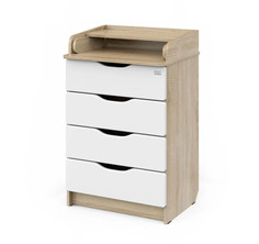 Комод детский АТОН Сириус Wood 604 4 ящика Дуб сонома Aton