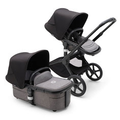 Коляска 2в1 Bugaboo Fox 5 Black, цвет Grey Melange / Midnight Black