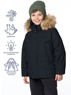 Куртка детская NIKASTYLE 4з4324, черный шоколад, 128