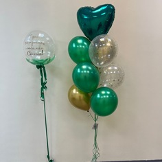 Набор шаров с гелием 59 - с днем рождения зеленый No Brand