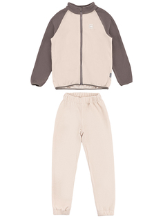 Костюм спортивный детский NIKASTYLE 7т10224, беж,кофе, 98