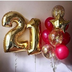 Набор шаров с гелием №96, 9 шт No Brand