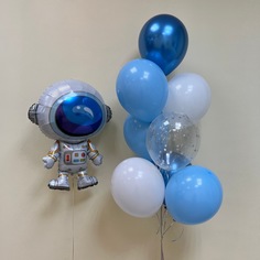 Набор шаров с гелием №214 Космонавт 000001767, 8 шт No Brand