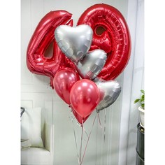 Набор шаров с гелием №95 Шары с цифрами 49, 5 шт No Brand