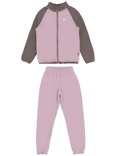 Костюм спортивный детский NIKASTYLE 7т10224, орхидея,кофе, 128