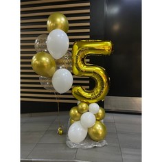 Набор шаров с гелием 000001198 с цифрой 5, 20 шт No Brand