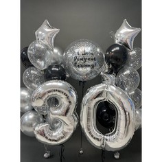 Набор шаров с гелием 121 с цифрами 30 No Brand