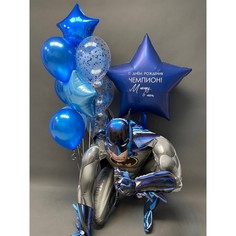 Набор шаров с гелием №188 Бетмен, 8 шт No Brand